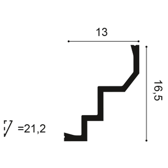 Карниз C300 - 16,5*13*200см