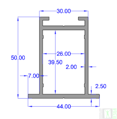 APD44  профиль дверного полотна