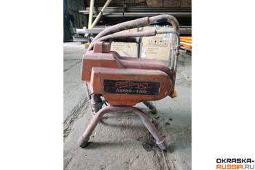 ASPRO-3100 окрасочный агрегат высокого давления - фотография со стройки