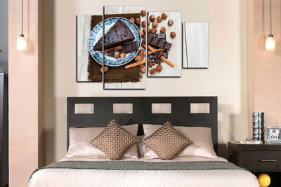 Модульная картина "Торт с орехами"