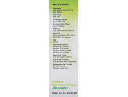 TP-LINK WI-FI адаптер WN822N Белый