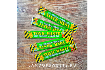 Кислые жевательные палочки Toxic Waste Nuclear Sludge от бренда знаменитых кислых конфет Toxic Waste из Америки!