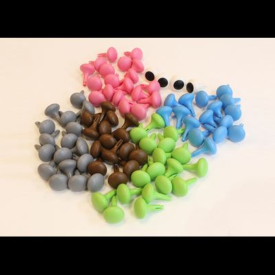 Колышки большие. Набор цветов № 2. 128 штук, 6 цветов.