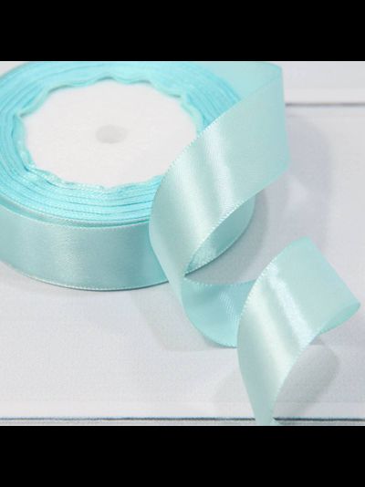 Лента атласная 25мм (78, снежно-синяя), 22,9м