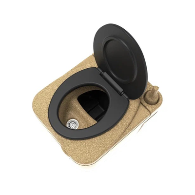 Туалет торфяной Rostok Эко песочный гранит