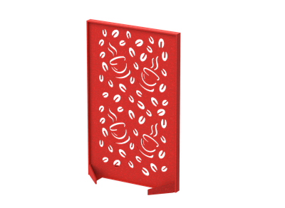 Перегородка прямоугольная с декором "Кофе"