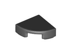 Tile, Round 1 x 1 Quarter, Black (25269 / 6172383)