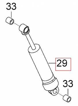 Амортизатор задний оригинал BRP 503193518/ 503192403 для BRP LYNX/Ski-Doo
