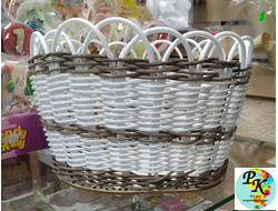 Корзина из искусственного ротанга, 20*15 см, h 14 см, ручная работа