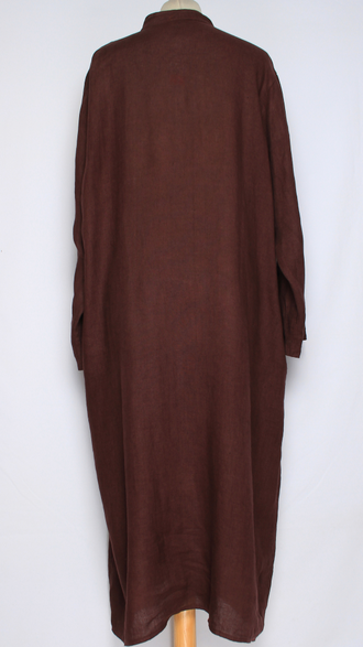 ПЛАТЬЕ БОХО ЛЬНЯНОЕ "МЫСИК" кофе, графит, шоколад, лаванда до р.56