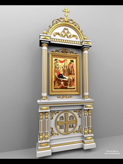 Купить напольный киот, резной киот