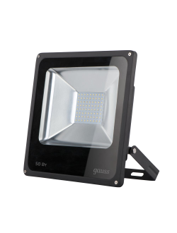 Прожектор светодиодный Gauss LED 50W 3500lm IP65 6500К черный 1/40