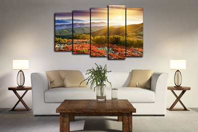 Модульная картина "Горный кустарник"