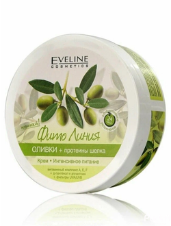 EVELINE Крем для тела ФИТО ЛИНИЯ интенсивное питание, оливки+протеины шелка, 210 мл