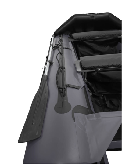 Моторная лодка ДИКИЙ 360 НДНД с тентом серый крепления для удочек