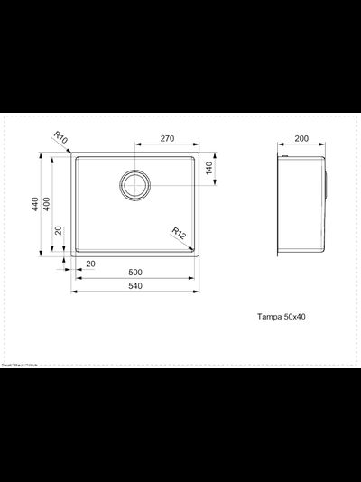 Мойка Reginox Tampa 50x40 PVD Gold