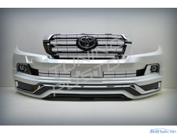 Бампер + губа MODELLISTA (V2) Toyota Land Cruiser 200 2007-2015 в стиле 2016+