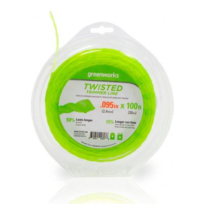 Витая леска для триммера Greenworks, 2,4 мм