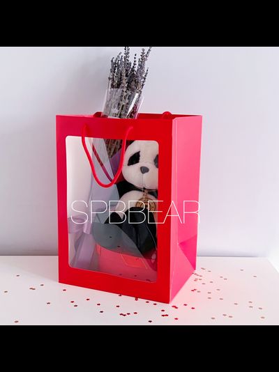 Подарочный набор №19 - Плюшевая панда, Лаванда, Киндер бокс средний