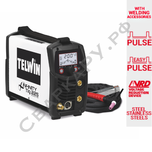 Установка для аргонодуговой сварки Telwin INFINITY TIG 225 DC-HF/LIFT VRD 230V