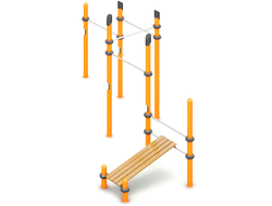 2285.50 Воркаут «5 турников и скамья для пресса»