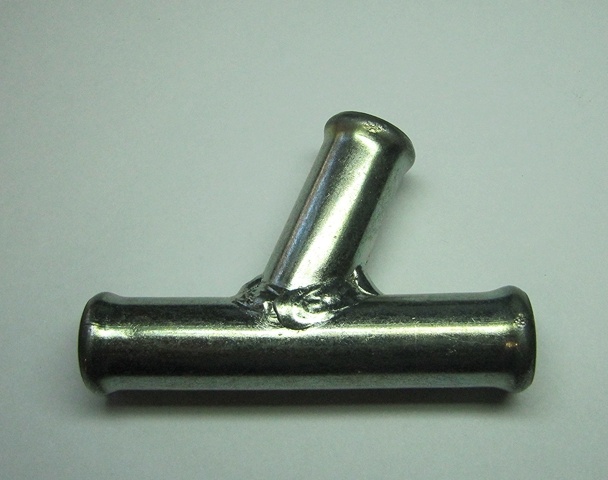 Тройники соединительные - Трубка тройник 14х14х14мм металл угол 70 гр ...