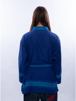 Косоворотка ткачество "Сила Души" синяя