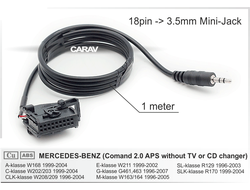Евро разъем  MERCEDES-BENZ A-klasse W168 1999-2004; C-klasse W202/203 1999-2004; CL 18 001