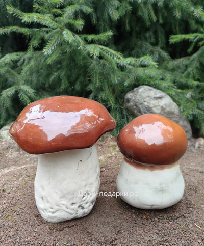 Белый гриб 20*14см   0,9кг  керамика Россия *