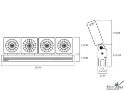 Biopro Cooling BC-4 - вентилятор с 4-мя головками в аквариумах 100-200 литров.