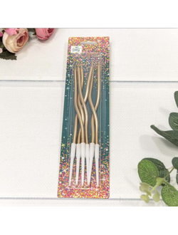 Набор свечей для торта "Спираль" (6 шт), 13см