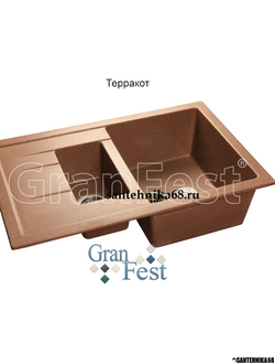 Керамическая мойка Granfest Гранфест GF-Q775KL реверсивная 2 секционная мойка