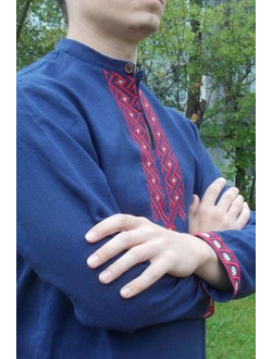 Русская льняная рубаха "Живая вода", 44-60