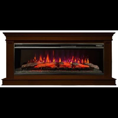 Линейный электрокамин Стаффорд темный дуб с очагом FreeSpace 50 LED FX QZ