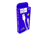 USB кабель Lightning Denmen D08L (1м/3.6A) Белый/Черный