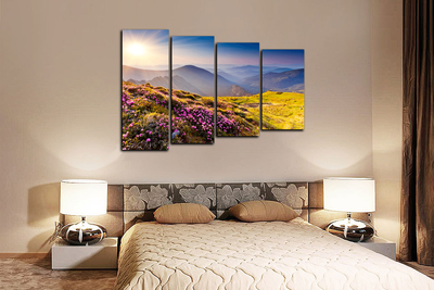 Модульная картина "Оазис цветов"