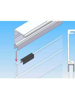 PQ-1 (алюм) Профиль для неподвижного экрана 1000 мм