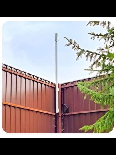 BOXFORCAM Труба без фланцев 150 см. для крепления уличных модемов, элементов слаботочного оборудования систем безопасности, интернет вещей, IT (чёрная/белая)