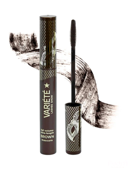 EVELINE Тушь для ресниц Variete Объем + удлинение коричневая
