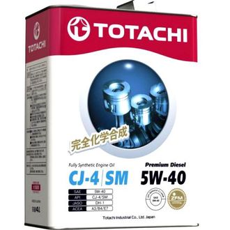 TOTACHI Premium Diesel Engine Oil Fully Synthetic 5w40 CJ-4/SM синт 4л