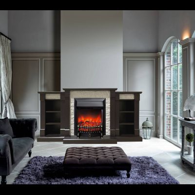 Электрокамин Моника LUX BL M2 с очагом Fobos