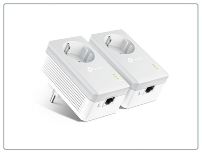 TP-LINK TL-PA4010PKIT, HomePlug AV Сетевой адаптер PowerLine 500 Мбит/с Ethernet с розетками (комплект 2 шт.)