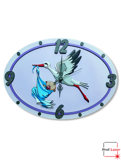 Часы настенные "Аист и младенец"