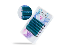 ЦВЕТНЫЕ РЕСНИЦЫ, FOR YOU WITH LOVE, NAVY МИКС 8-13 (6 ЛЕНТ)