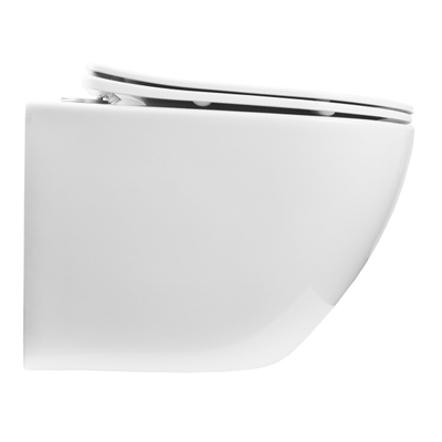 Комплект унитаза c инсталляцией Azario Gloria с быстросъемным сидением микролифт + клавиша черная матовая