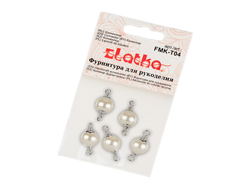 Коннектор 8х17 мм "Zlatka" 5шт. цвет серебро