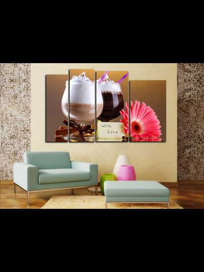 Модульная картина &quot;Напитки с любовью&quot;