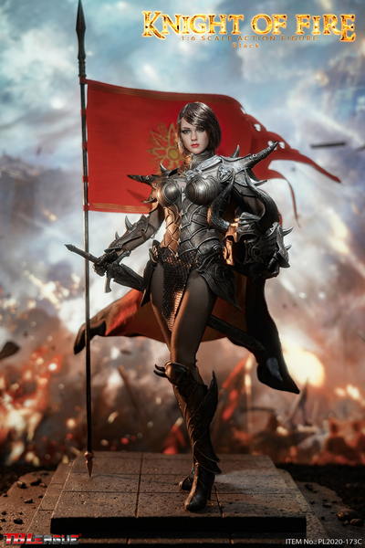 Рыцарь Пламени в черном - Коллекционная ФИГУРКА 1/6 scale Knight of Fire - Black  (PL2020-173C) - TBLeague