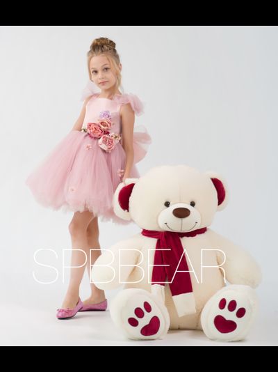 Большой плюшевый медведь 150 см бежевый Кевин