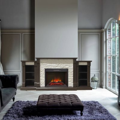 Электрокамин Моника LUX AO M2 с очагом Sparta 25.5 LED